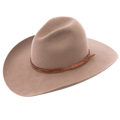 ANTIQUE BROWN SLINGSHOT CARVED HAT BAND