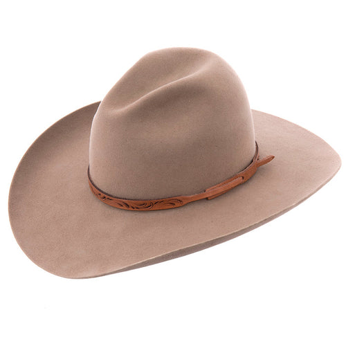 ANTIQUE BROWN SLINGSHOT CARVED HAT BAND