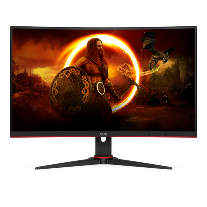 AOC 27" FHD Curved Gaming Monitor - Black & Red | C27G2ZE/BK from AOC - DID Electrical