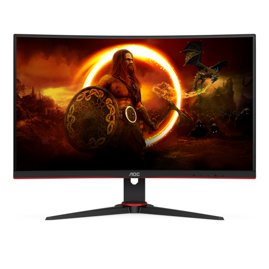 AOC 27" FHD Curved Gaming Monitor - Black & Red | C27G2ZE/BK from AOC - DID Electrical