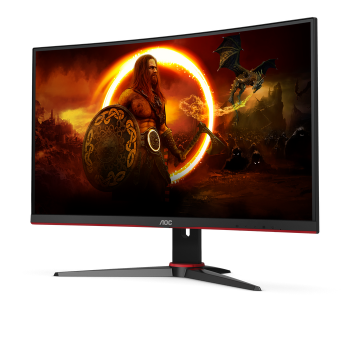 AOC 27" FHD Curved Gaming Monitor - Black & Red | C27G2ZE/BK from AOC - DID Electrical