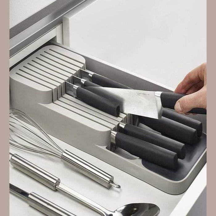 Aqua Knife Organizer 39.6cm - White & Grey