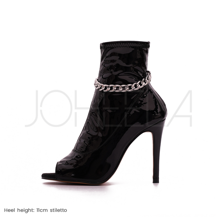Aria - Chaînes argentées - Talons stilettos - Personnalisable