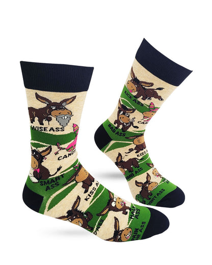Asses - Smart, Dumb, Kick, Bad, Tight, Wise, Etc - Men's Novelty Crew Socks