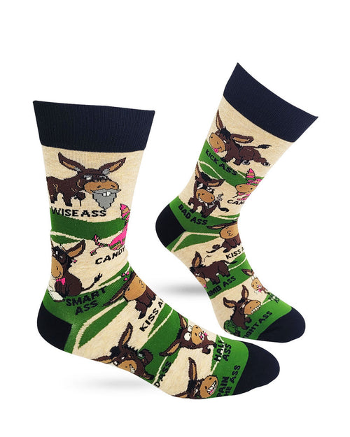 Asses - Smart, Dumb, Kick, Bad, Tight, Wise, Etc - Men's Novelty Crew Socks