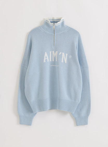 Aura College Knitted Half Zip