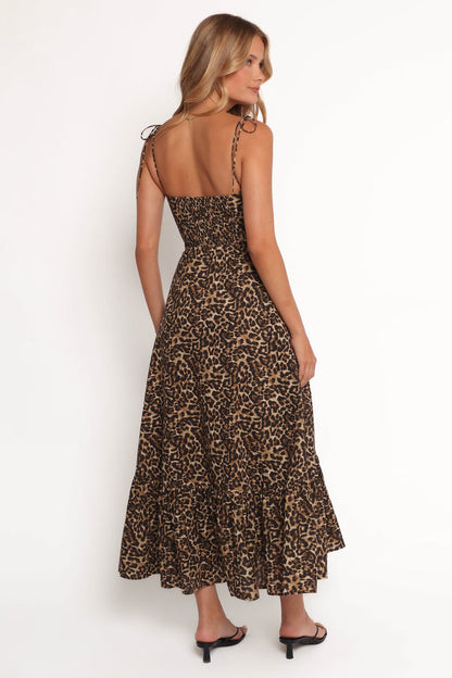 Petal and Pup USA DRESSES Ayana Midi Dress - Leopard (Hold for Rack)