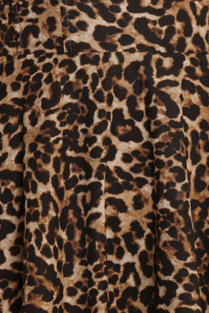 Petal and Pup USA DRESSES Ayana Midi Dress - Leopard (Hold for Rack)