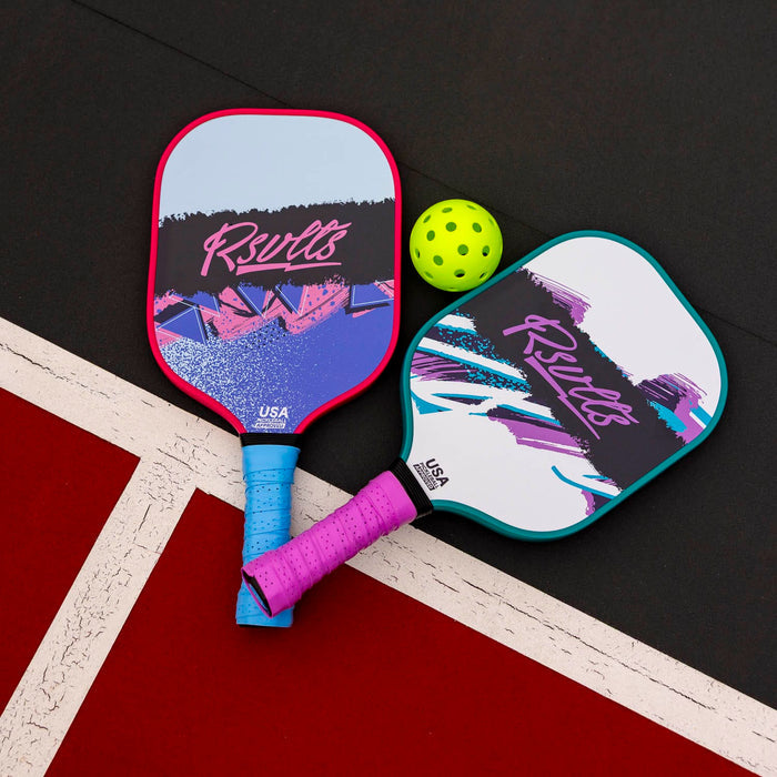 RSVLTS Breakfast Balls Pickleball Paddle Baseline Hero / Kitchen Chaos – Pickleball Paddle Set Baseline Hero / Kitchen Chaos – Pickleball Paddle Set