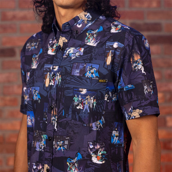 RSVLTS Batman Short Sleeve Shirt Batman: The Animated Series "Gotham's Guardian" – KUNUFLEX Short Sleeve Shirt