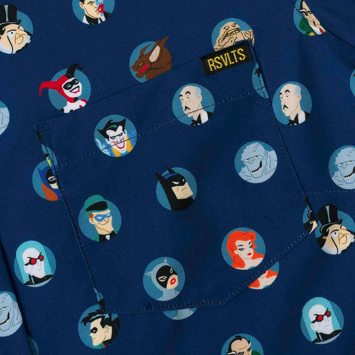 RSVLTS Batman Women's Short Sleeve Shirt Batman: The Animated Series "Villains & Vigilantes" – Women's KUNUFLEX Short Sleeve Shirt