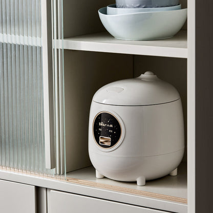 BEAR 1.2L Rice Cooker, Mini Rice Cooker with non-stick Inner Pot, Compact & Portable (DFB-B12W1)