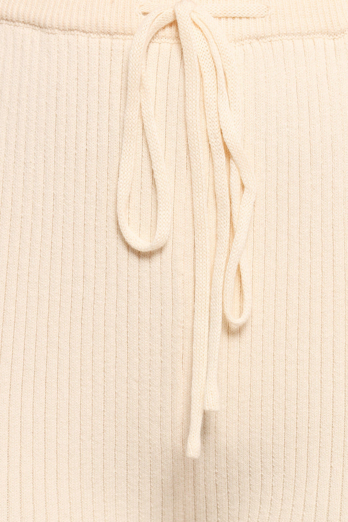 Petal and Pup USA BOTTOMS Beeba Ribbed Knit Pants - Cream