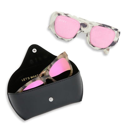 diff eyewear x pup box with bella sunglasses and pup box toy