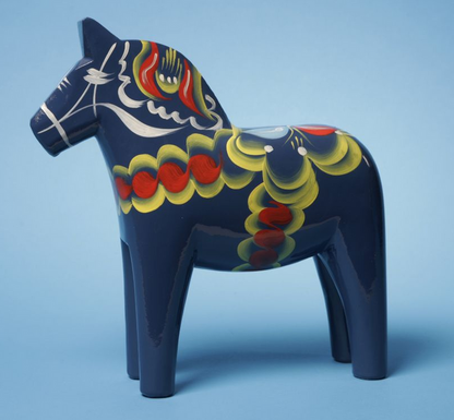 Blue Dala Horse - 4"
