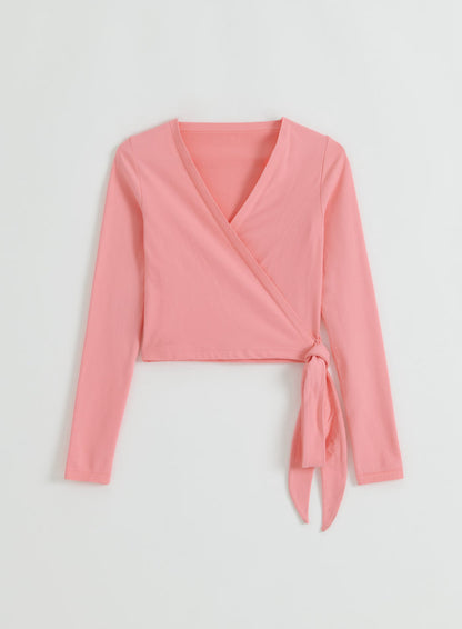 Blush Shape Seamless Wrap Long Sleeve flatlay