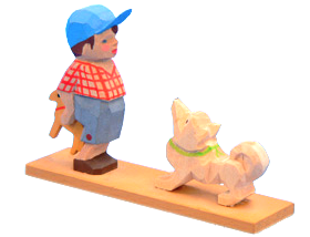 Boy with Dog
