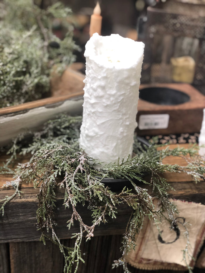 Bumpy White Candle