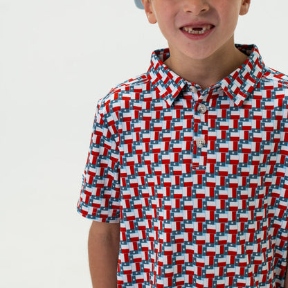 Burlebo - Youth Polo - Texas Flag