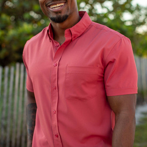 RSVLTS RSVLTS Cabana Collection "Siesta Red" – KUNUFLEX Short Sleeve Shirt