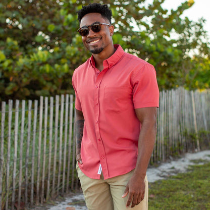 RSVLTS RSVLTS Cabana Collection "Siesta Red" – KUNUFLEX Short Sleeve Shirt