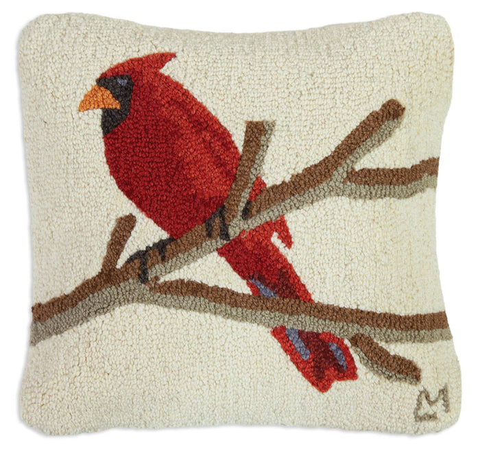 Cardinal Decorative Wool Pillow