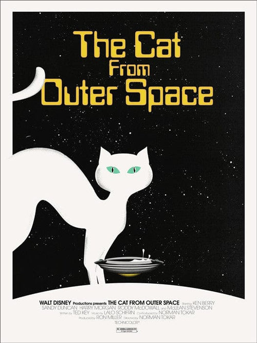 The Cat from Outer Space Jay Shaw poster