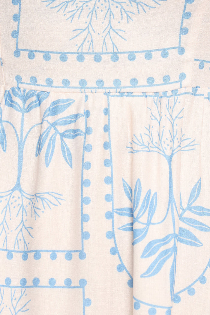 Petal and Pup USA DRESSES Cathy Midi Dress - Blue/White (Hold for Rack)