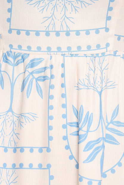 Petal and Pup USA DRESSES Cathy Midi Dress - Blue/White (Hold for Rack)