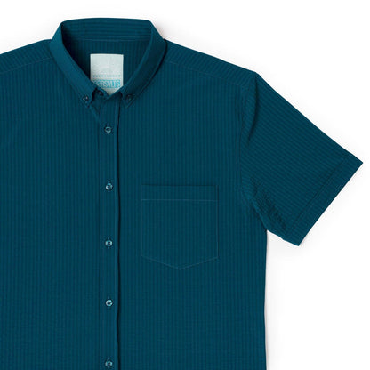 RSVLTS XS RSVLTS Chesapeake Bay _ Stretch Seersucker Short Sleeve Shirt