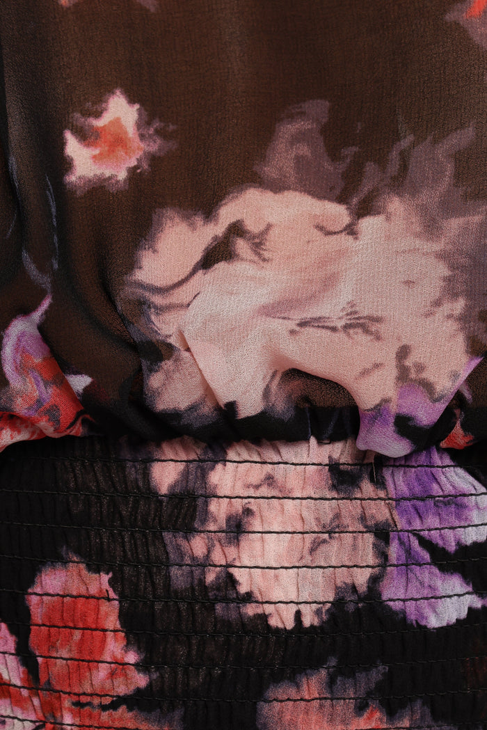 Petal and Pup USA TOPS Cody Top - Black Blurred Floral