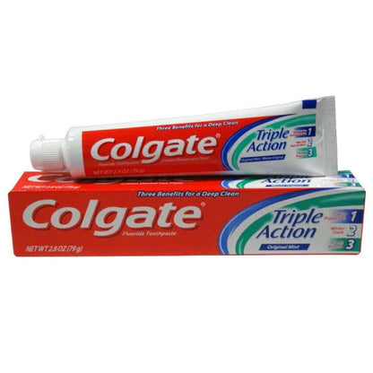 Colgate TripleAction Toothpaste 4 units/237 ml/ 8oz The triple-clean feeling of Colgate Triple Original Mint Action Toothpaste will keep you smiling all day-380393 ebuystt