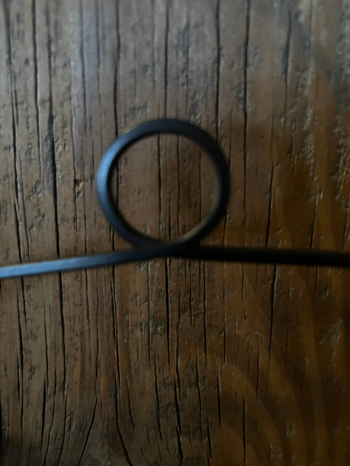 Colonial Primitive Black Wrought Iron Hanging Candle Pan