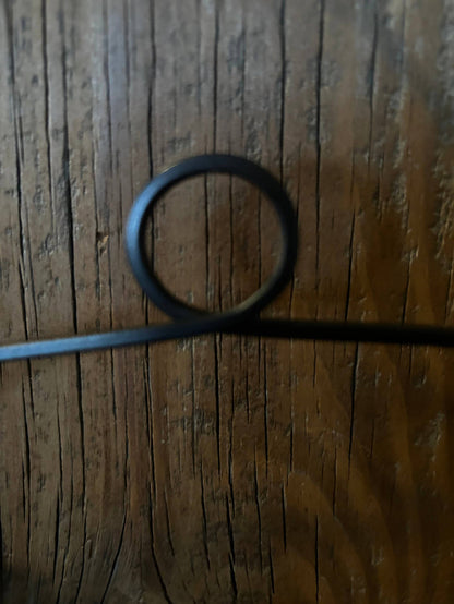 Colonial Primitive Black Wrought Iron Hanging Candle Pan