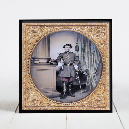Confederate Officer in Dress Uniform with Sword - Civil War Era