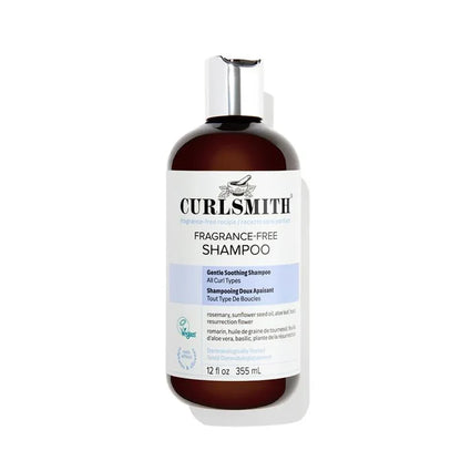Bottle of Curlsmith fragrance-free shampoo on a white background.Curlsmith Fragrance-Free Shampoo | Kiyo Beauty