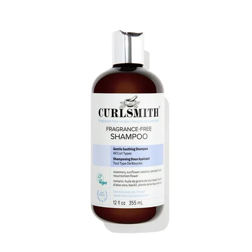 Bottle of Curlsmith fragrance-free shampoo on a white background.Curlsmith Fragrance-Free Shampoo | Kiyo Beauty