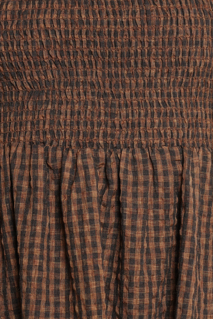 Petal and Pup USA DRESSES Cyrena Maxi Dress - Brown Check