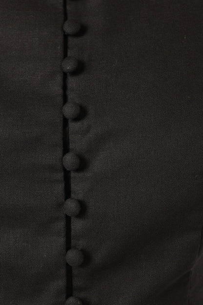 Petal and Pup USA TOPS Daniella Linen Vest - Black