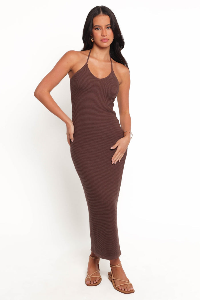Petal and Pup USA DRESSES Darya Midi Dress - Cocoa