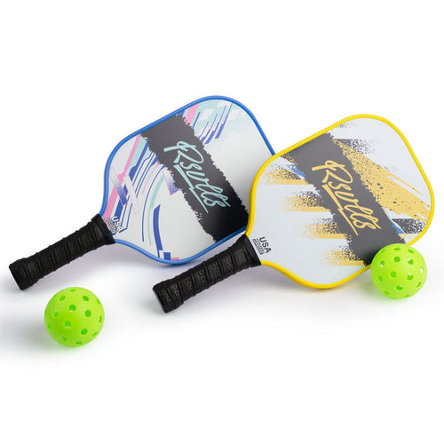 RSVLTS RSVLTS® Breakfast Balls Pickleball Collection "Blue Yellow" _ Pickleball Paddle Set Breakfast Balls Pickleball Collection "Blue Yellow" _ Pickleball Paddle Set