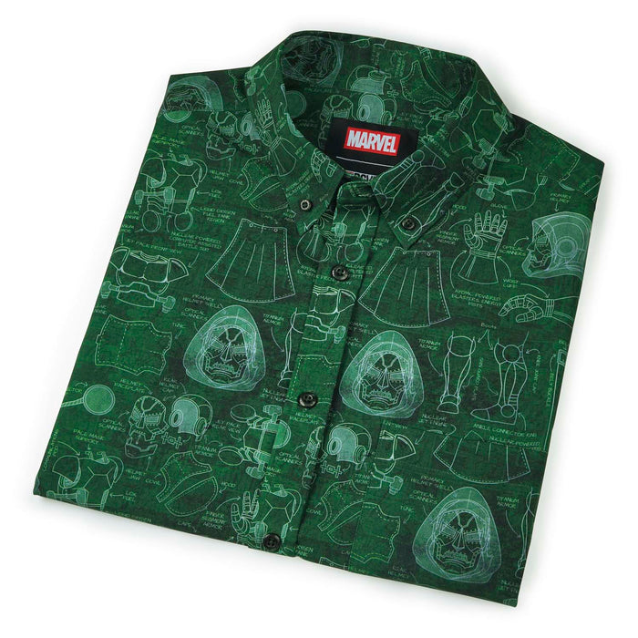 RSVLTS Marvel Short Sleeve Shirt Dr. Doom "Doom-prints" – KUNUFLEX Short Sleeve Shirt Dr. Doom "Doom-prints" – KUNUFLEX Short Sleeve Shirt