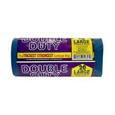 Double Duty Garbage Bag Jumbo -  is the ultimate high density, dual-purpose bag that’s ideal for solving problems from your toughest waste disposal tasks to carrying or storing your heavy loads - 60945612622 Pie's Variety Store