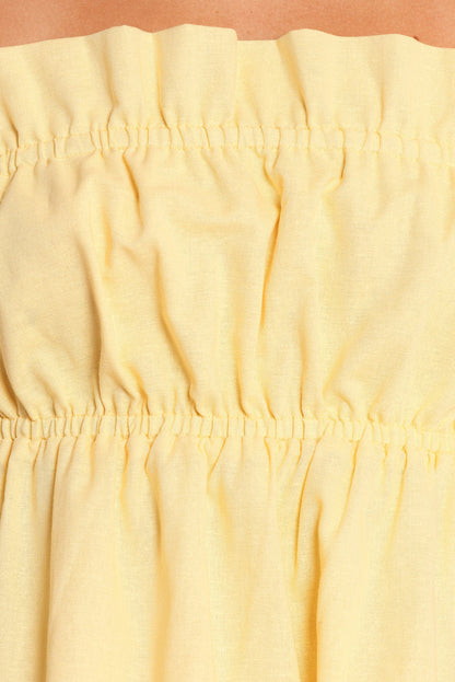 Petal and Pup USA TOPS Ember Strapless Tunic Top - Butter Yellow (Hold for Rack)