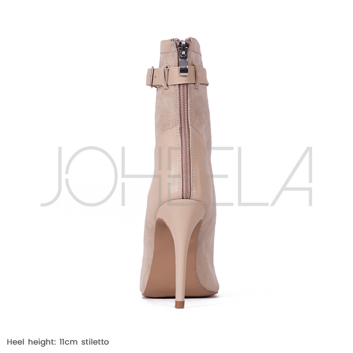 Emily Beige - Talons stilettos - Personnalisable Joheela - Heels dance shoes - Chaussure de danse talon