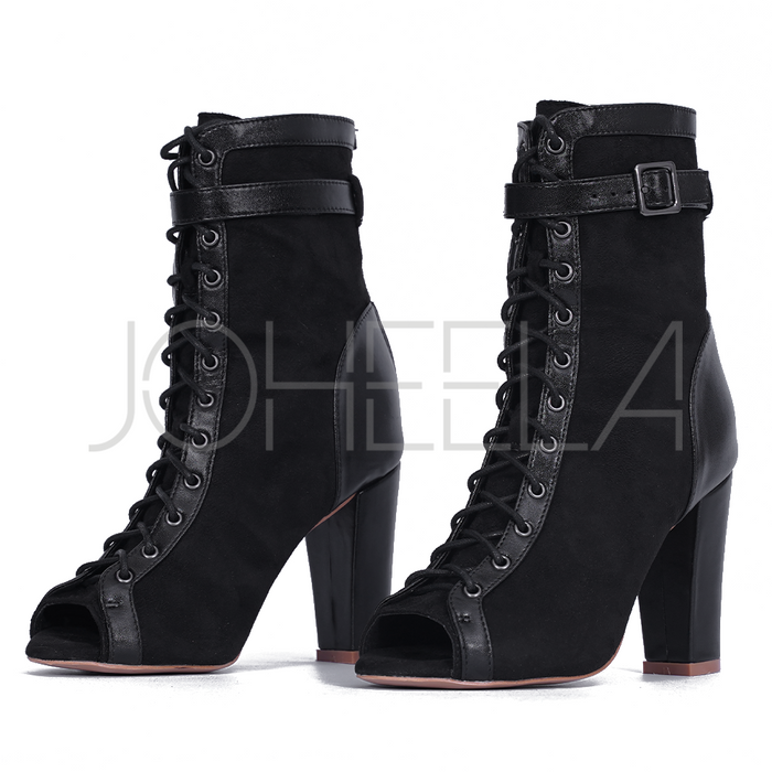 Emily noir - Talon épais - Personnalisable