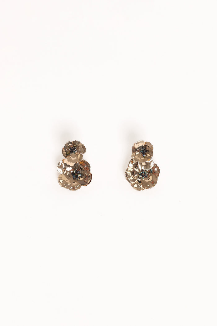 Petal and Pup USA ACCESSORIES Evelina Flower Earrings - Gold One Size