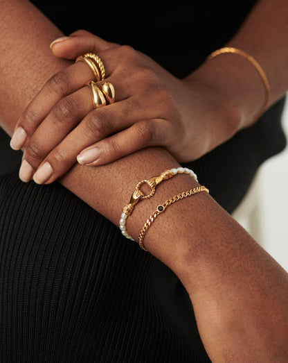 Birthstone Chain Bracelet - February | 18ct Gold Plated Vermeil/Amethyst Bracelets Missoma