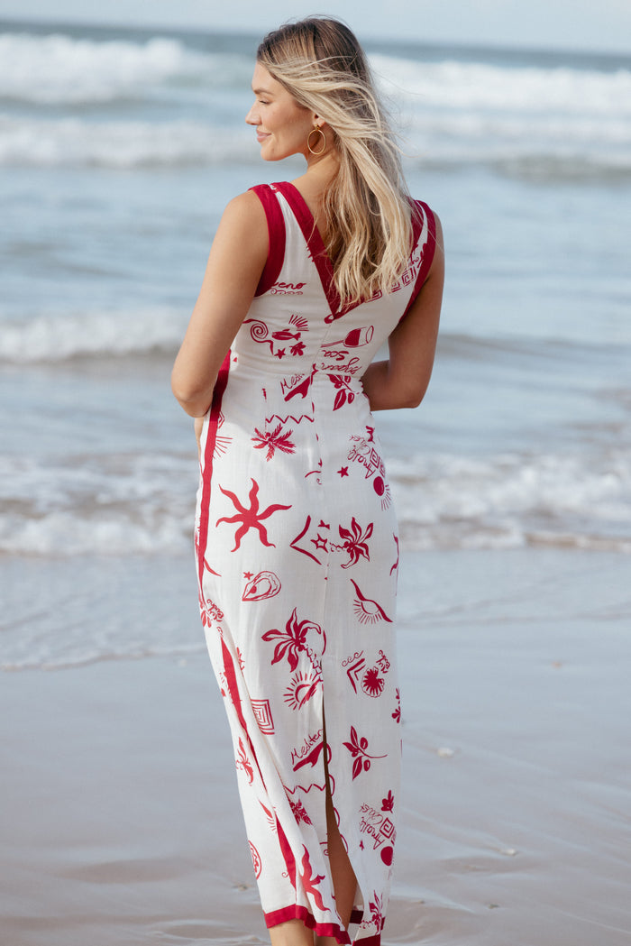 Petal and Pup USA DRESSES Fiori Maxi Dress - Red (Hold for Amazon)