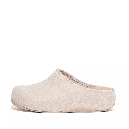 Fitflop Shuv Felt Clogs - Ivory - Dotique - Fitflop